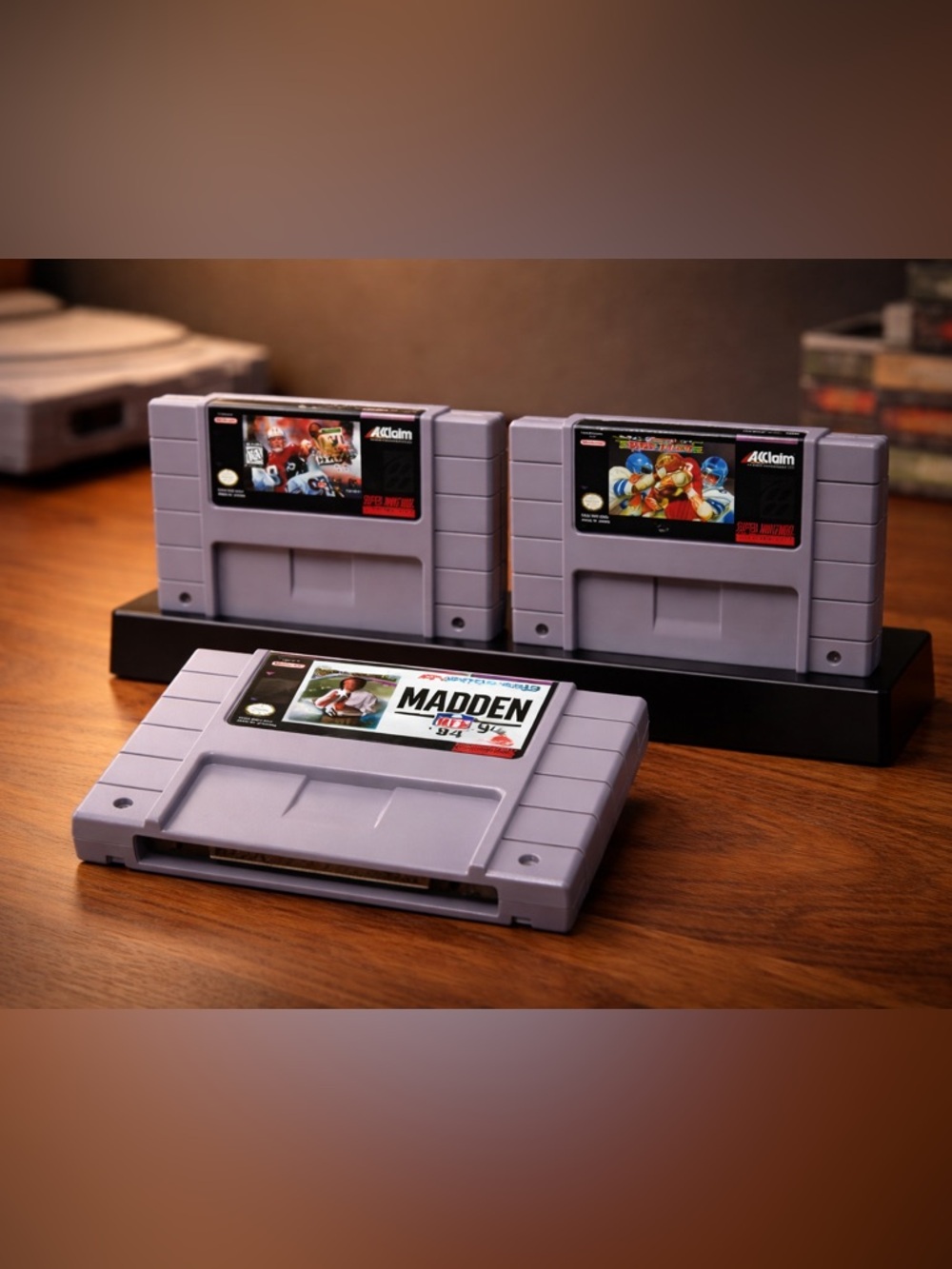 Super Nintendo SNES NFL Video Games Lot of 3 Made In Japan
